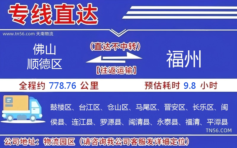 佛山順德區(qū)到福州物流公司 佛山順德區(qū)到福州物流公司