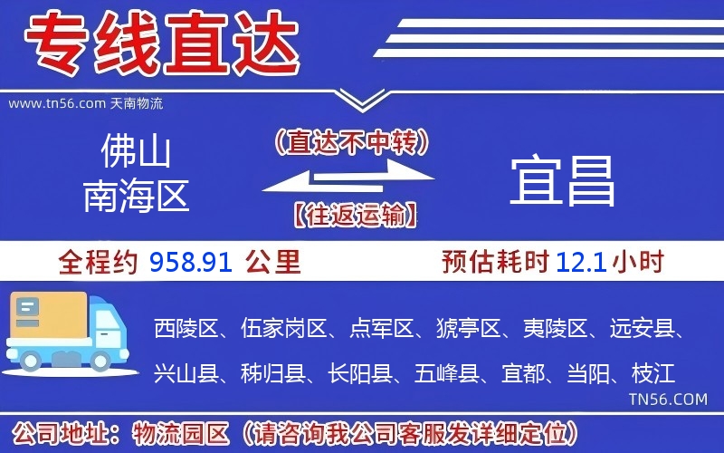 佛山南海區(qū)到宜昌物流公司