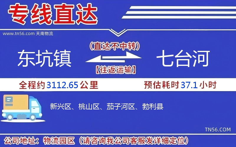 東坑鎮(zhèn)到七臺(tái)河物流公司