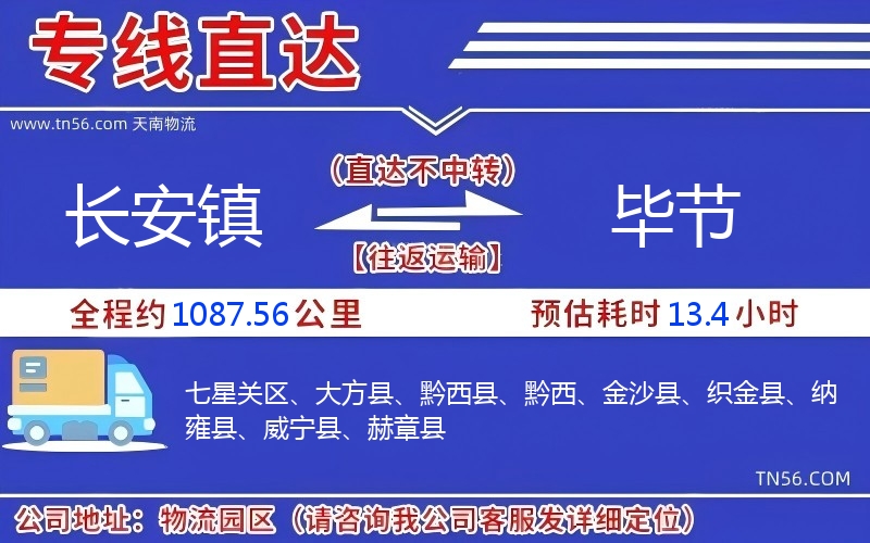 長(zhǎng)安鎮(zhèn)到畢節(jié)物流公司