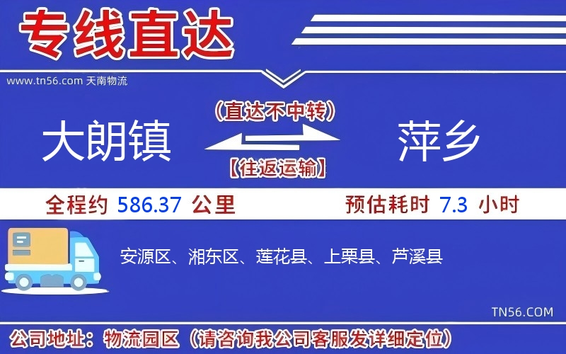 大朗鎮(zhèn)到萍鄉(xiāng)物流公司